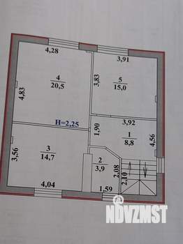 Дом 125м², 2-этажный, участок 3 сот.