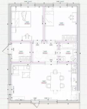 Дом 62м², 1-этажный, участок 4 сот.