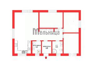 Дом 110м², 1-этажный, участок 4 сот.