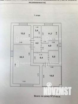 Дом 98м², 1-этажный, участок 8 сот.  