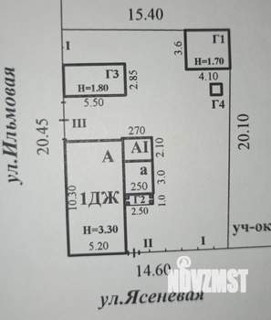 Дом 50м², 1-этажный, участок 3 сот.  