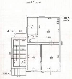 Дом 287м², 3-этажный, участок 6 сот.  