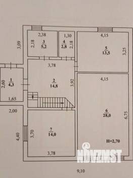 Коттедж 130м², 2-этажный, участок 4 сот.  