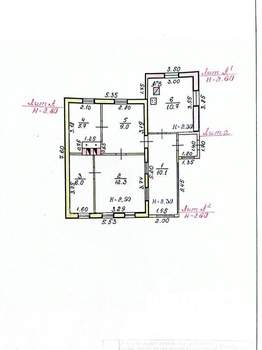 Дом 54м², 1-этажный, участок 4 сот.  