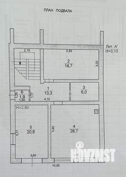Коттедж 289м², 3-этажный, участок 6 сот.  