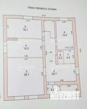 Дом 300м², 2-этажный, участок 15 сот.  