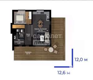 Дом 132м², 2-этажный, участок 3 сот.  