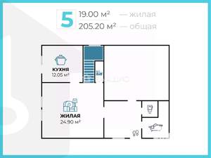 Дом 205м², 2-этажный, участок 6 сот.  