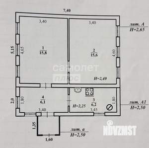Дом 44м², 1-этажный, участок 23 сот.  