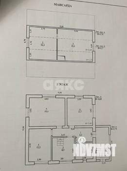Дом 105м², 2-этажный, участок 5 сот.  