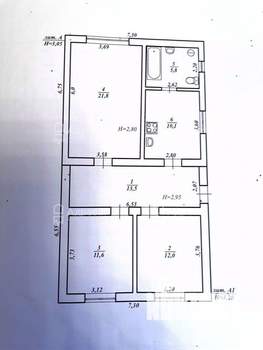 Дом 75м², 1-этажный, участок 4 сот.  