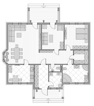 Дом 120м², 1-этажный, участок 8 сот.  