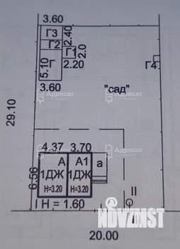 Дом 42м², 1-этажный, участок 7 сот.  