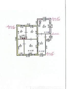 Дом 54м², 1-этажный, участок 4 сот.  