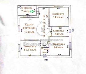 Дом 80м², 1-этажный, участок 4 сот.  