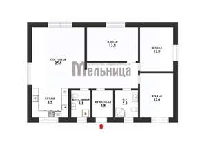 Дом 100м², 1-этажный, участок 5 сот.  