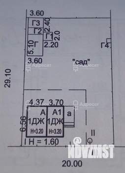 Дом 42м², 1-этажный, участок 7 сот.  