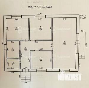 Дом 91м², 1-этажный, участок 4 сот.  