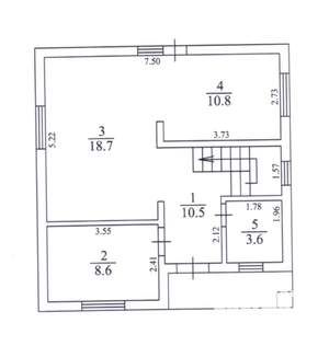 Дом 110м², 2-этажный, участок 4 сот.  