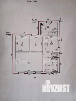 Дом 74м², 1-этажный, участок 4 сот.  
