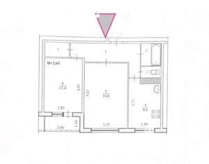 2-к квартира, на длительный срок, 51м2, 8/9 этаж