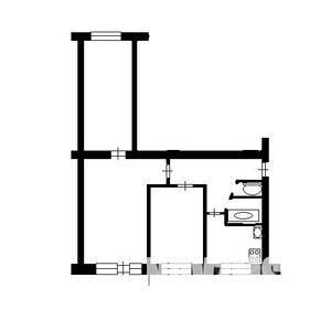 3-к квартира, на длительный срок, 42м2, 1/5 этаж
