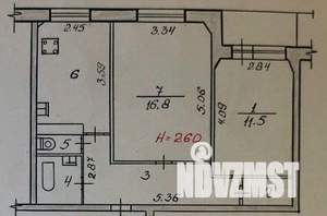 2-к квартира, на длительный срок, 53м2, 3/9 этаж