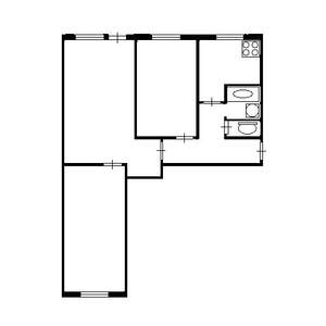 3-к квартира, на длительный срок, 62м2, 1/5 этаж