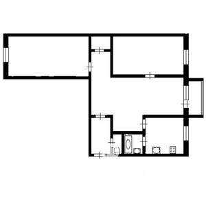 3-к квартира, на длительный срок, 57м2, 2/4 этаж