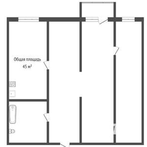 2-к квартира, на длительный срок, 47м2, 2/10 этаж