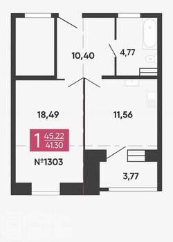 1-к квартира, на длительный срок, 44м2, 16/19 этаж