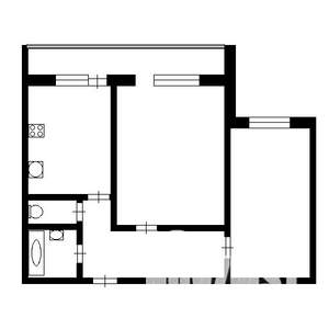 2-к квартира, на длительный срок, 50м2, 4/9 этаж