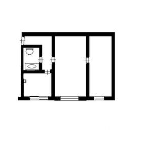 2-к квартира, на длительный срок, 42м2, 3/3 этаж
