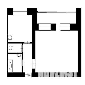 1-к квартира, на длительный срок, 40м2, 4/6 этаж