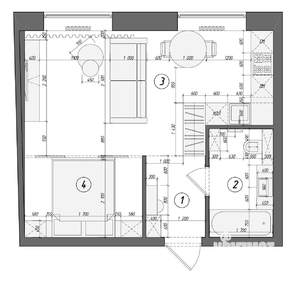 1-к квартира, на длительный срок, 40м2, 3/5 этаж