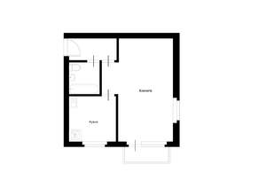 1-к квартира, на длительный срок, 29м2, 2/5 этаж