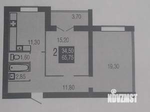 2-к квартира, на длительный срок, 66м2, 8/10 этаж