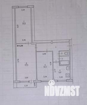 3-к квартира, вторичка, 58м2, 4/5 этаж