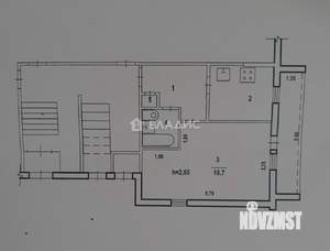 1-к квартира, вторичка, 39м2, 1/5 этаж