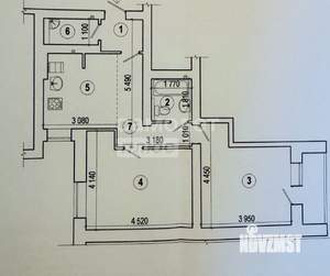 2-к квартира, вторичка, 55м2, 4/5 этаж