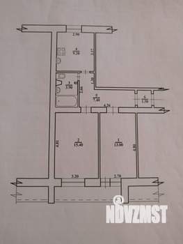 2-к квартира, вторичка, 50м2, 6/9 этаж