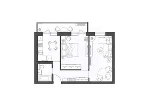 2-к квартира, строящийся дом, 52м2, 9/9 этаж