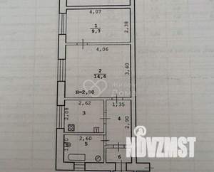 2-к квартира, вторичка, 39м2, 1/1 этаж