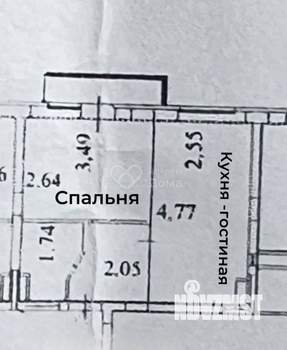 1-к квартира, вторичка, 28м2, 9/10 этаж
