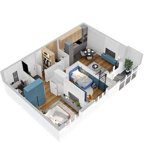 2-к квартира, вторичка, 54м2, 18/21 этаж