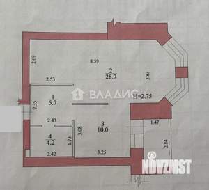 1-к квартира, вторичка, 49м2, 9/9 этаж