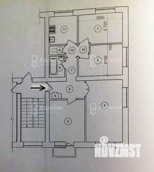 4-к квартира, вторичка, 75м2, 3/3 этаж