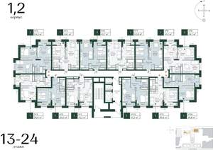 1-к квартира, вторичка, 44м2, 23/24 этаж