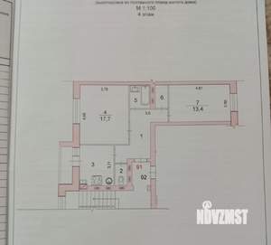 2-к квартира, вторичка, 55м2, 4/5 этаж