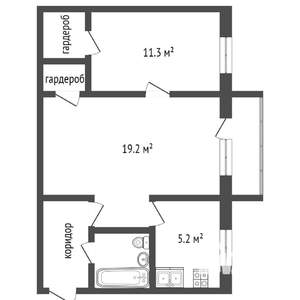 2-к квартира, вторичка, 47м2, 5/5 этаж